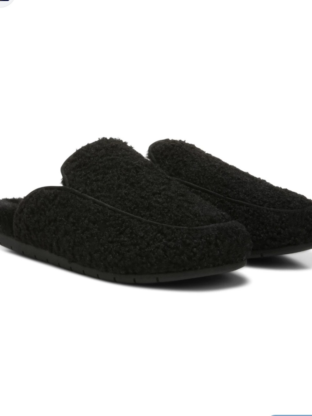 Vionic Caressa Black Cozy Slide-On Women's Slippers Size 6.5